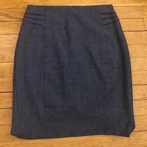 Blue pencil skirt